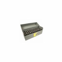 Standard Steel Hand Stamp Set, 1/2 in Shank W, Numbers/Letters/&