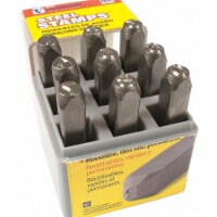 C.H. Hanson Number Set,1/4 In. H,Steel 21440