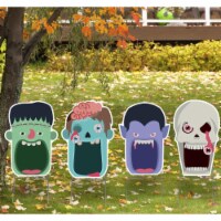 Advanced Graphics 16 x 11 in. Halloween Faces Yard Signs&#44; 4 Count