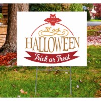 Advanced Graphics 18 x 23 in. Halloween Trick or Treat 4 Yard Sign&#44; Red