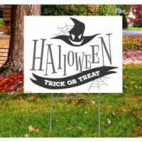 Advanced Graphics 18 x 23 in. Halloween Trick or Treat 5 Yard Sign&#44; Black