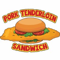 SignMission 12 in. Concession Decal - Pork Tenderloin Sandwich
