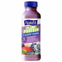 Naked Juice Plant Protein Blueberry Banana Juice Smoothie Perspective: Main