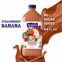Naked Juice Strawberry Banana Flavored 100% Fruit Smoothie Blend Perspective: Main