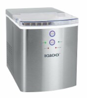 Igloo 33-Pound Stainless Steel Automatic Portable Countertop Ice Maker Machine - Silver