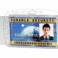 Durable ID Badge Holder,Shell Style,PK10  826919
