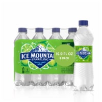 Ice Mountain Lime Flavored Sparkling Bottled Water Perspective: Main
