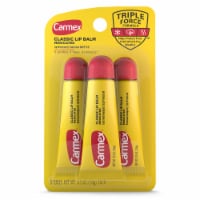 Carmex Classic Medicated Lip Balm Tubes Lip Moisturizer for Chapped Lips 3 Count 0.35 OZ Perspective: Main