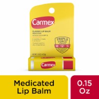 Carmex Medicated Lip Balm Stick, Lip Moisturizer for Dry, Chapped Lips - 0.15 OZ Perspective: Main