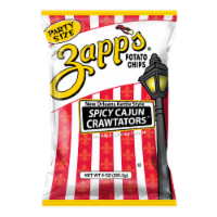 Zapp's Spicy Cajun Crawtators New Orleans Kettle Style Potato Chips Perspective: Main