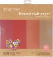 Frosted Craft Tissue Paper 12 X12  20/Pkg-Stone Fruit-Reds