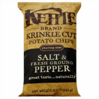 Kettle Brand Potato Chips Krinkle Cut Salt & Fresh Ground Pepper Kettle Chips Perspective: Main