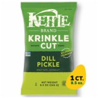 Kettle Brand Potato Chips, Krinkle Cut, Dill Pickle Kettle Chips, 8.5 Oz Perspective: Main