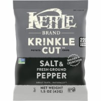 Kettle Brand Potato Chips, Krinkle Cut, Salt & Fresh Ground Pepper Kettle Chips, 1.5 Oz Perspective: Main