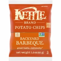 Kettle Brand Potato Chips Backyard Barbeque Kettle Chips Snack Bag Perspective: Main