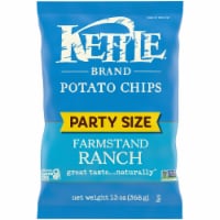 Kettle Brand Potato Chips, Farmstand Ranch Kettle Chips, Party Size, 13 Oz Perspective: Main