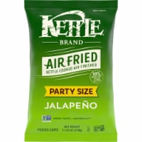 Kettle Brand Potato Chips, Air Fried Jalapeno Kettle Chips, 11.25 Ounce Party Size Bag Perspective: Main