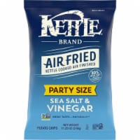 Kettle Brand Potato Chips, Air Fried Sea Salt and Vinegar Kettle Chips, 11.25 Oz Party Size Bag Perspective: Main