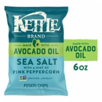 Kettle Brand Made With Avocado Oil Sea Salt Pink Peppercorn Chips Perspective: Main