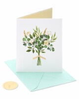 Papyrus Wedding Card for Couple (White Flowers) Perspective: Main