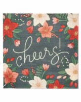 American Greetings Winter Floral Paper Lunch Napkins Perspective: Main
