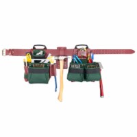 CLC Signature Elite Pro 17 pocket Ballistic Nylon Framers Combo Tool Belt 25 in. L Green L 29