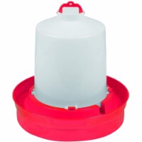 Little Giant DBW2 Deep Base Poultry Waterer for Chickens & Birds, Red, 2 Gallon