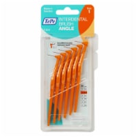 TEPE Interdental Brush Angle Cleaners - Dental Brushes Between Teeth 6 Pk, Orange .45mm Perspective: Main