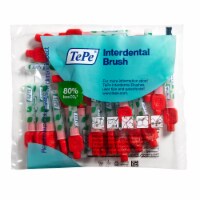 TEPE Interdental Brush Original Cleaners - Dental Brushes Between Teeth 25 Pk, Red .5mm