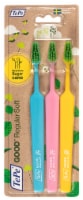 TEPE Good Regular Soft Bristle Toothbrush – Bioplastic Adult Toothbrushes, 3-Pack