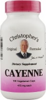 Christopher's Cayenne Vegetarian Capsules 475 mg Perspective: Main