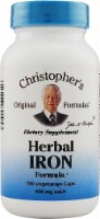 Christopher's Herbal Iron Formula Vegetarian Caps 450mg