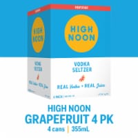 High Noon Grapefruit Vodka Hard Seltzer 4 Single Serve 355ml Cans