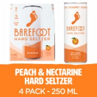 Barefoot Hard Seltzer Peach and Nectarine Wine Cans Perspective: Main