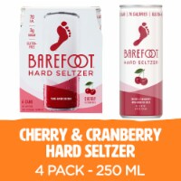 Barefoot Hard Seltzer Cherry and Cranberry Wine Cans Perspective: Main