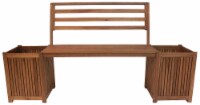 Leigh Country Sequoia Bench with Planters - Brown
