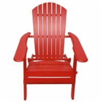 Leigh Country Adirondack Folding Chair - Red Perspective: Main