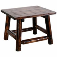 Leigh Country Char-Log Side Table - Brown Perspective: Main