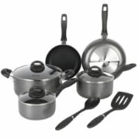 Oster Clairborne 10 Piece Aluminum Cookware Set W/Tools