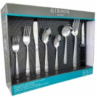 Gibson 91459.55 Palmore Plus Flatware Set, 55 Piece
