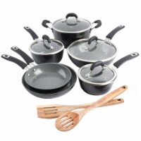Kenmore Arlington 12-Piece Ceramic Cookware Set - Black Diamond