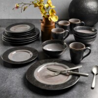 Gibson Elite Dragonstone 16-Piece Dinnerware Set - Gray