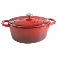 Crock Pot Artisan 7-Quart Oval Dutch Oven - Red