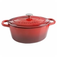 Crock-Pot 7 Quart Round Enamel Cast Iron Covered Dutch Oven Slow Cooker,  Blue, 1 Piece - Kroger