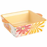 Spice by Tia Mowry Goji Blossom Square Hand-Painted Ceramic Bakeware