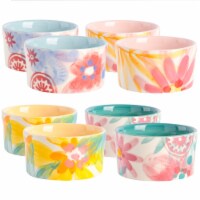 Spice by Tia Mowry Goji Blossom 8-Piece Hand-Painted Ramekin Set
