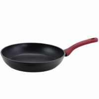 Gibson Home 112034.01 10 in. Marengo Aluminum Non Stick Frying Pan, Red & Grey