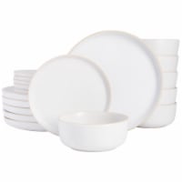 Gibson Home Zuma 18 Piece Dinnerware Set - White