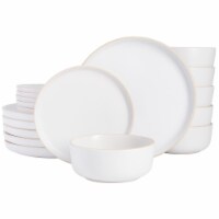 Gibson Home Zuma 18 Piece Dinnerware Set - White
