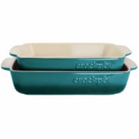 Crock Pot Artisan 2 pack 2.5 Qt & 3.5 Qt Ceramic Bakeware Set - Teal